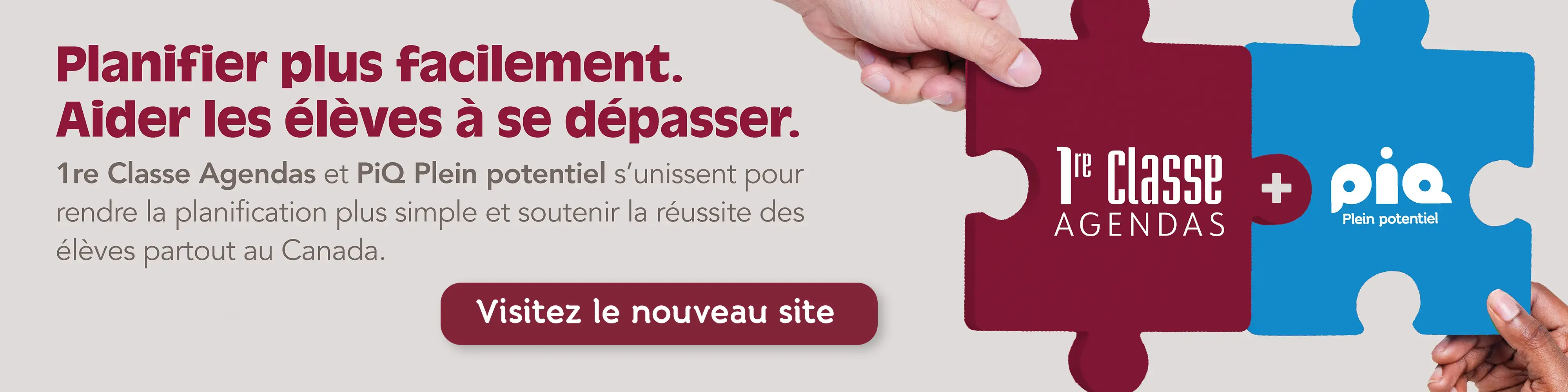 1re Classe Agendas et PiQ Plein potentiel unissent leurs forces