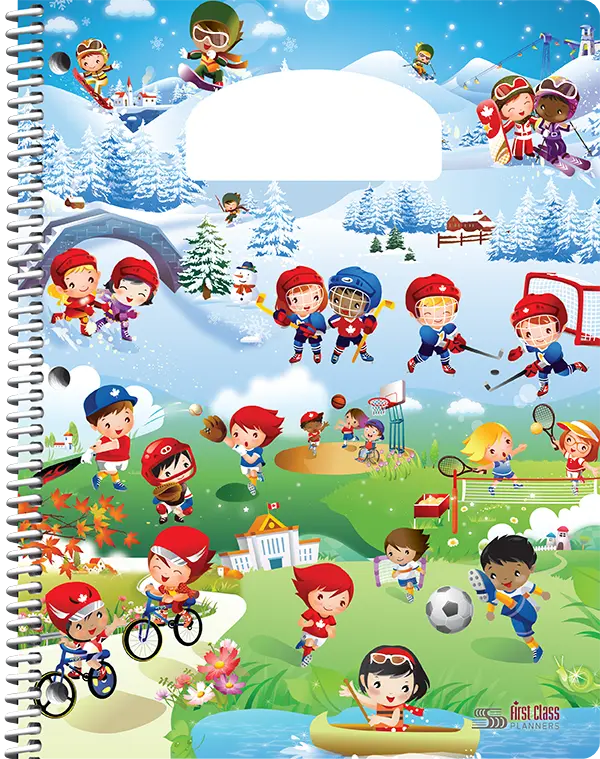 Choix de couvertures d’agendas scolaires PiQ Plein potentiel Standard – Activités sportives