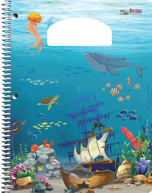 Choix de couvertures d’agendas scolaires PiQ Plein potentiel Standard – Sous la mer
